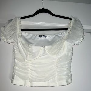 White crop top from Tic Toc Boutique